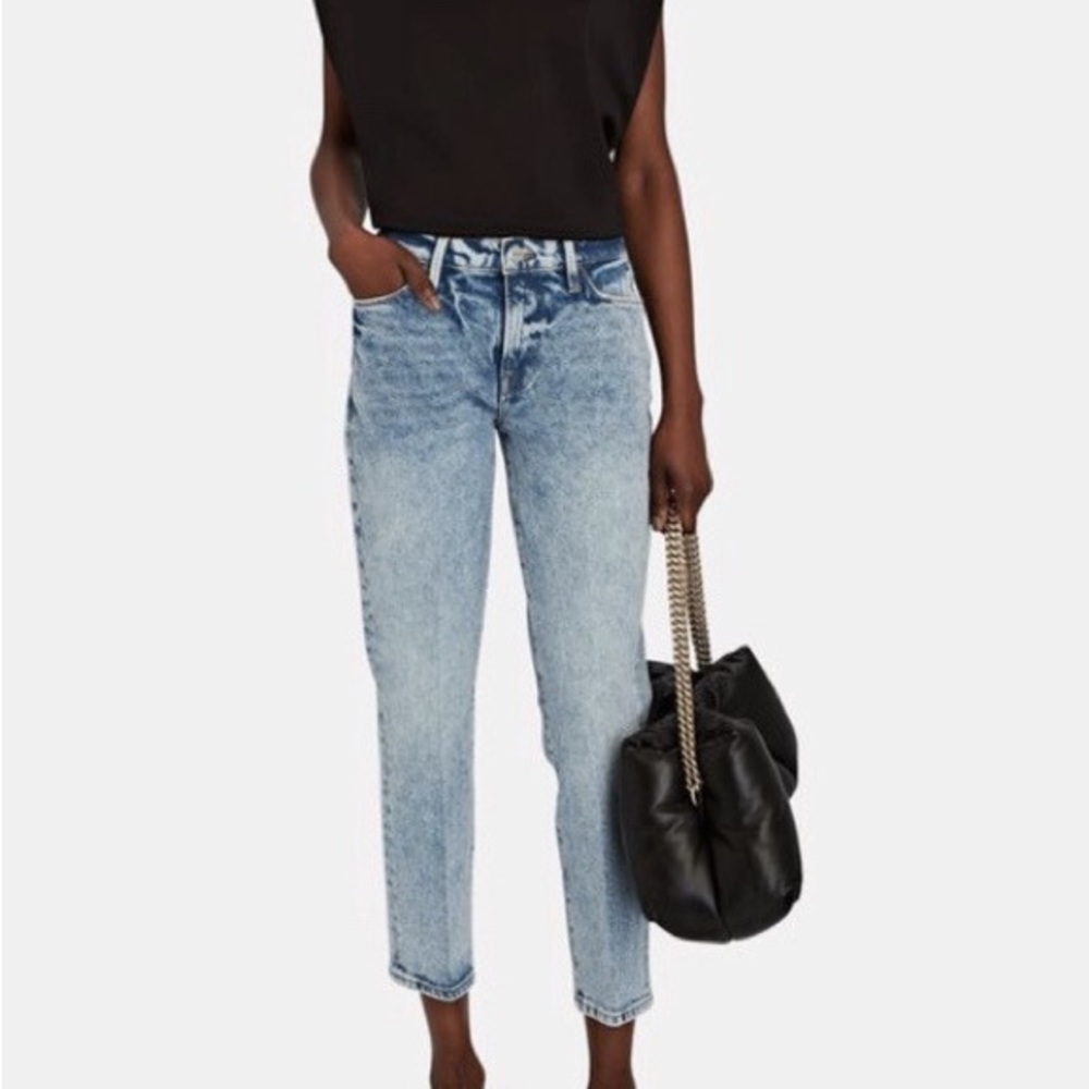 Frame Womanâs Le High Straight Ankle Crop Denim Jeans